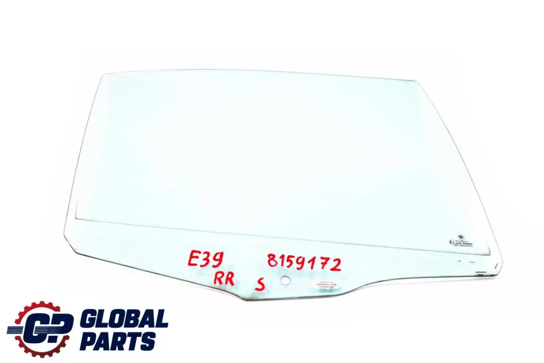 BMW E39 Saloon Rear Right O/S Door Side Green Window Glass AS2 - SKU 8159172 - Part number 8159172
