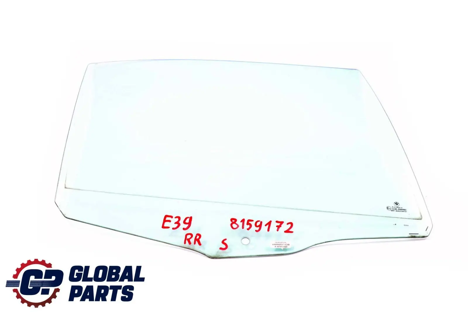 BMW E39 Saloon Rear Right O/S Door Side Green Window Glass AS2 8159172