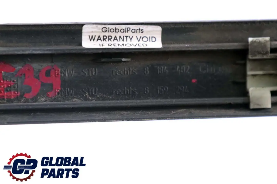 Front Right Door O/S Moulding Fender Trim Strip Black to BMW 5 Series E39 with Part number 8159294 BMW 5 Series E39 Front Right Door O/S Moulding Fender Trim Strip Black - SKU 8159294 - Part number 8159294