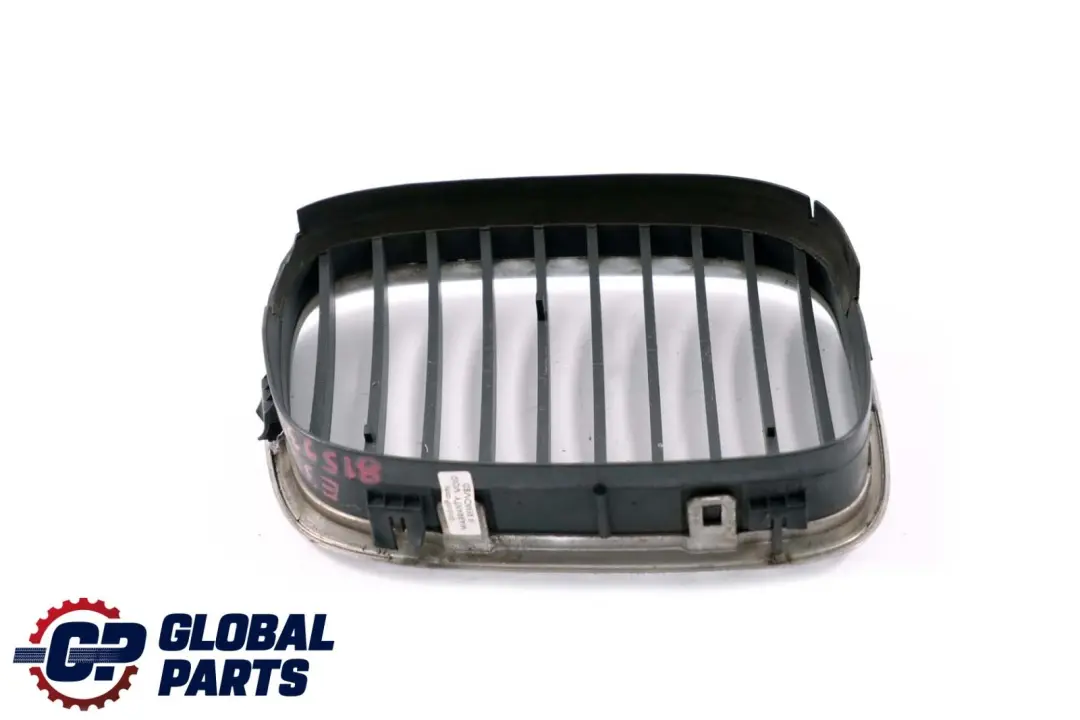 Front Bumper Centre Grille Kidney Chrome Left N/S to BMW 5 Series E39 with Part number 8159315 BMW 5 Series E39 Front Bumper Centre Grille Kidney Chrome Left N/S - SKU 8159315 - Part number 8159315