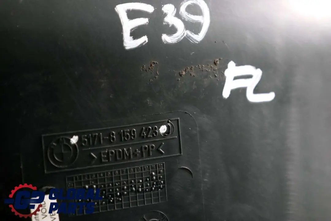 Front Left N/S Wheel Arch Housing Cover Trim to BMW 5 Series E39 with Part number 8159423 BMW 5 Series E39 Front Left N/S Wheel Arch Housing Cover Trim - SKU 8159423 - Part number 8159423