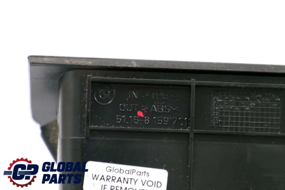 BMW E39 Centre Console Rear Bracket Cubby Oddments Tray Black - SKU 8159701 - Part number 8159701