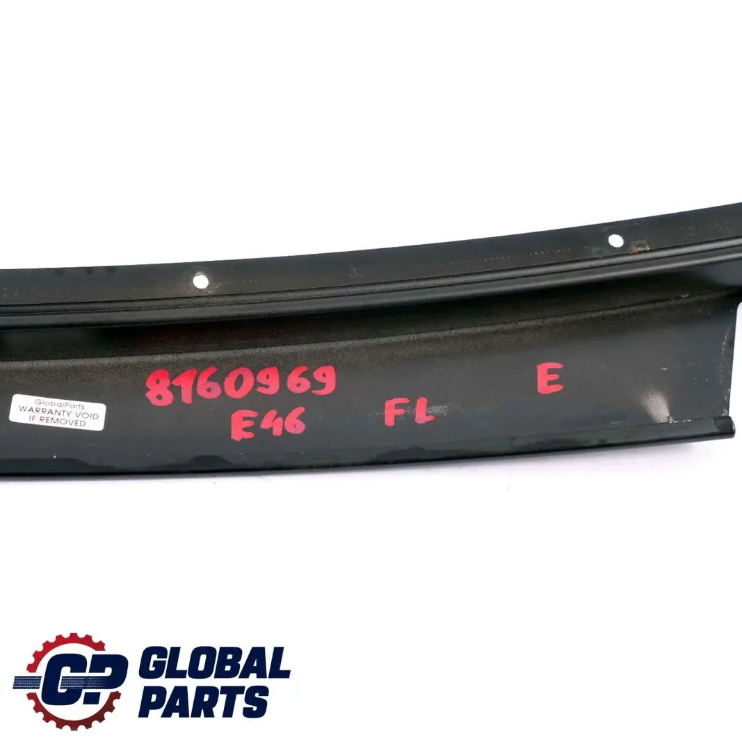 Finisher Window Frame B-pillar Cover Front Left Door to BMW 3 Series E46 with Part number 8160969 BMW 3 Series E46 Finisher Window Frame B-pillar Cover Front Left Door - SKU 8160969 - Part number 8160969