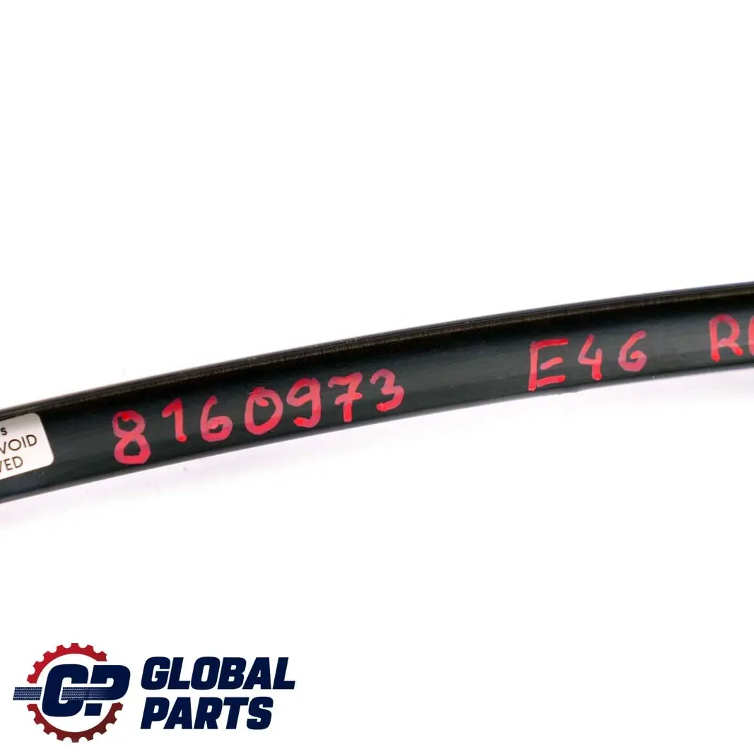 BMW 3 Series E46 Saloon Window Guide Web Cover Left N/S Rear Black - SKU 8160973 - Part number 8160973