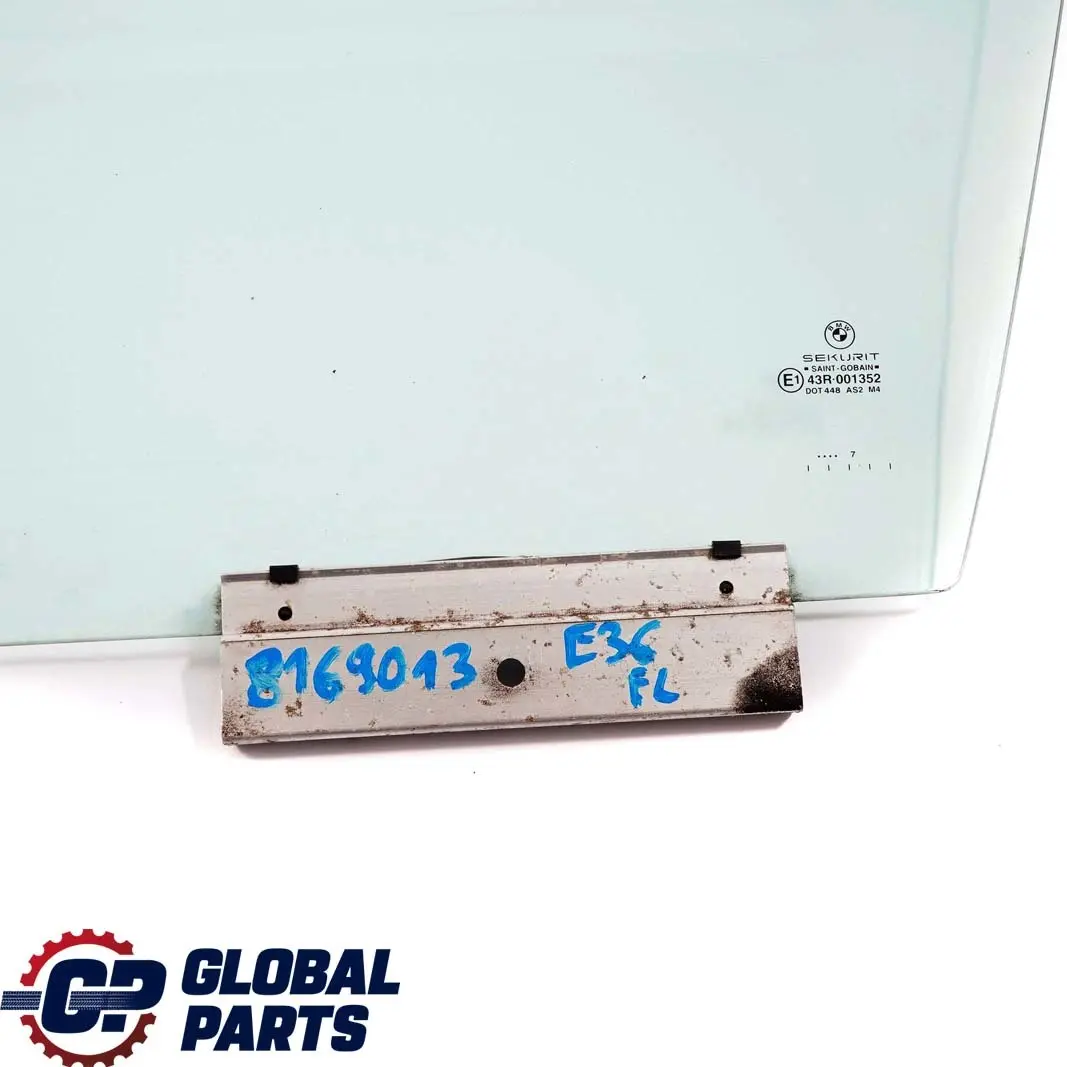 Front Left N/S Door Green Side Window AS2 to BMW 3 E36 Saloon Touring with Part number 8169013 BMW 3 E36 Saloon Touring Front Left N/S Door Green Side Window AS2 - SKU 8169013 - Part number 8169013