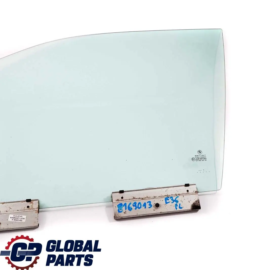 BMW 3 E36 Saloon Touring Front Left N/S Door Green Side Window AS2 - SKU 8169013 - Part number 8169013