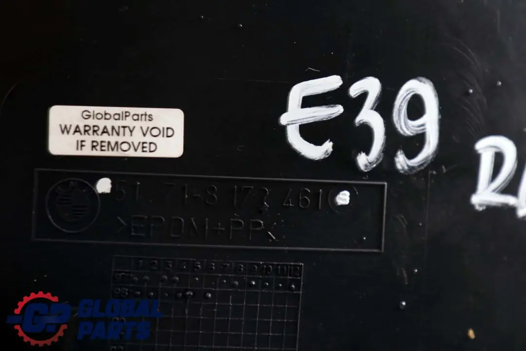 Reihe E39 Abdeckung Radhaus Hinten Links 5171 für BMW 5 mit Teilenummer 8172461 BMW 5 Reihe E39 Abdeckung Radhaus Hinten Links 5171 - SKU 8172461 - Teilenummer 8172461