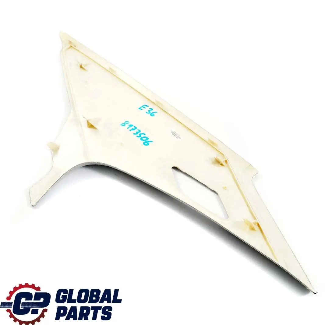 Trim Cover Panel C-Pillar Rear Right O/S Top Grey to BMW E36 Saloon with Part number 8173506 BMW E36 Saloon Trim Cover Panel C-Pillar Rear Right O/S Top Grey - SKU 8173506 - Part number 8173506