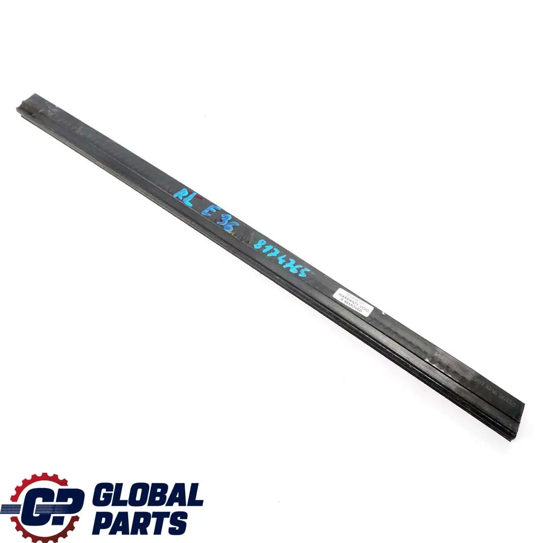 Door Inner Weatherstrip Rear Left Black N/S to BMW 3 Series E36 Saloon Touring with Part number 8174765 BMW 3 Series E36 Saloon Touring Door Inner Weatherstrip Rear Left Black N/S - SKU 8174765 - Part number 8174765