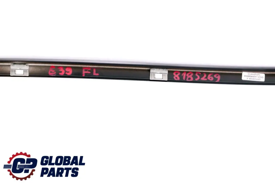 Trim Cover Window Frame Top Left N/S Front Door Black to BMW 5 Series E39 with Part number 8185269 BMW 5 Series E39 Trim Cover Window Frame Top Left N/S Front Door Black - SKU 8185269 - Part number 8185269