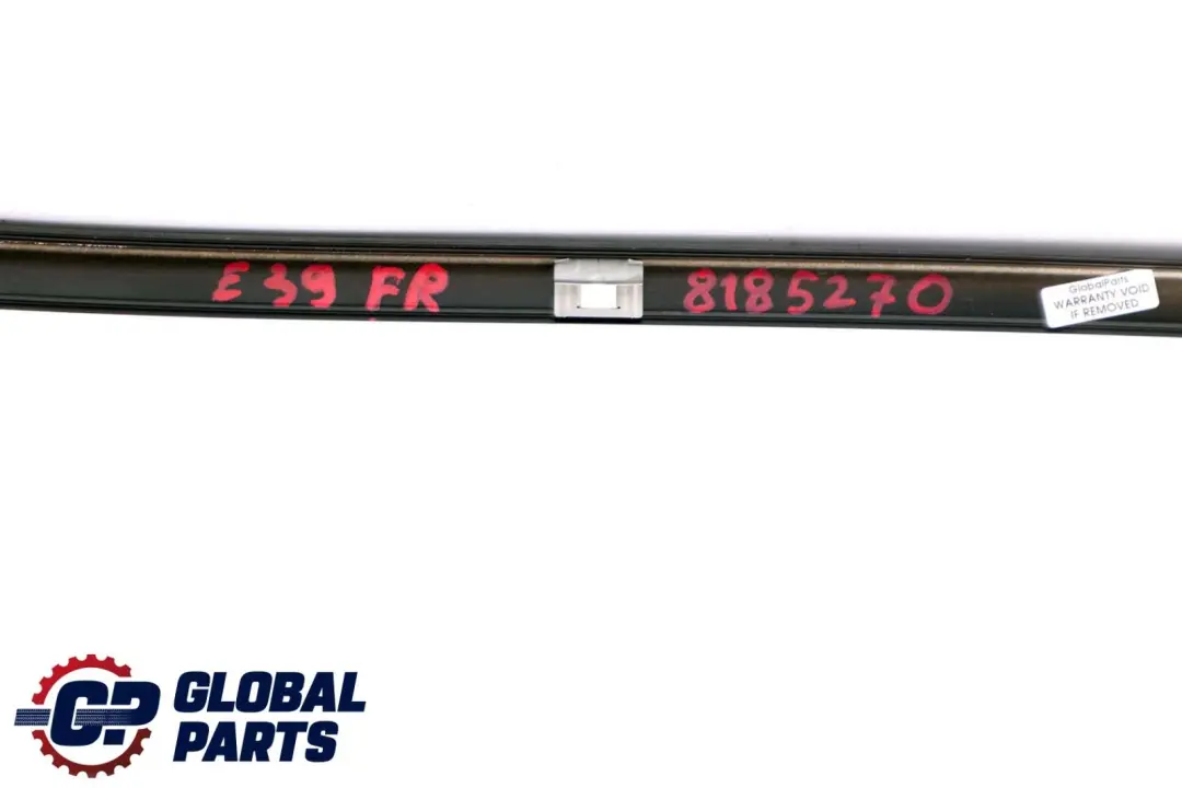 Trim Cover Window Frame Top Right O/S Front Door Black to BMW 5 Series E39 with Part number 8185270 BMW 5 Series E39 Trim Cover Window Frame Top Right O/S Front Door Black - SKU 8185270 - Part number 8185270