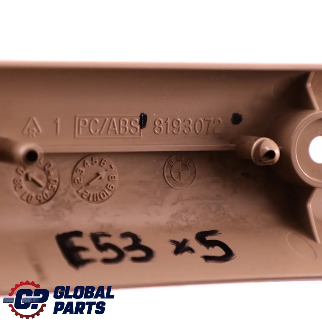 Trim Tan Plastic Cover Beige to BMW X5 Series E53 Rear Seat with Part number 8193072 BMW X5 Series E53 Rear Seat Trim Tan Plastic Cover Beige - SKU 8193072 - Part number 8193072