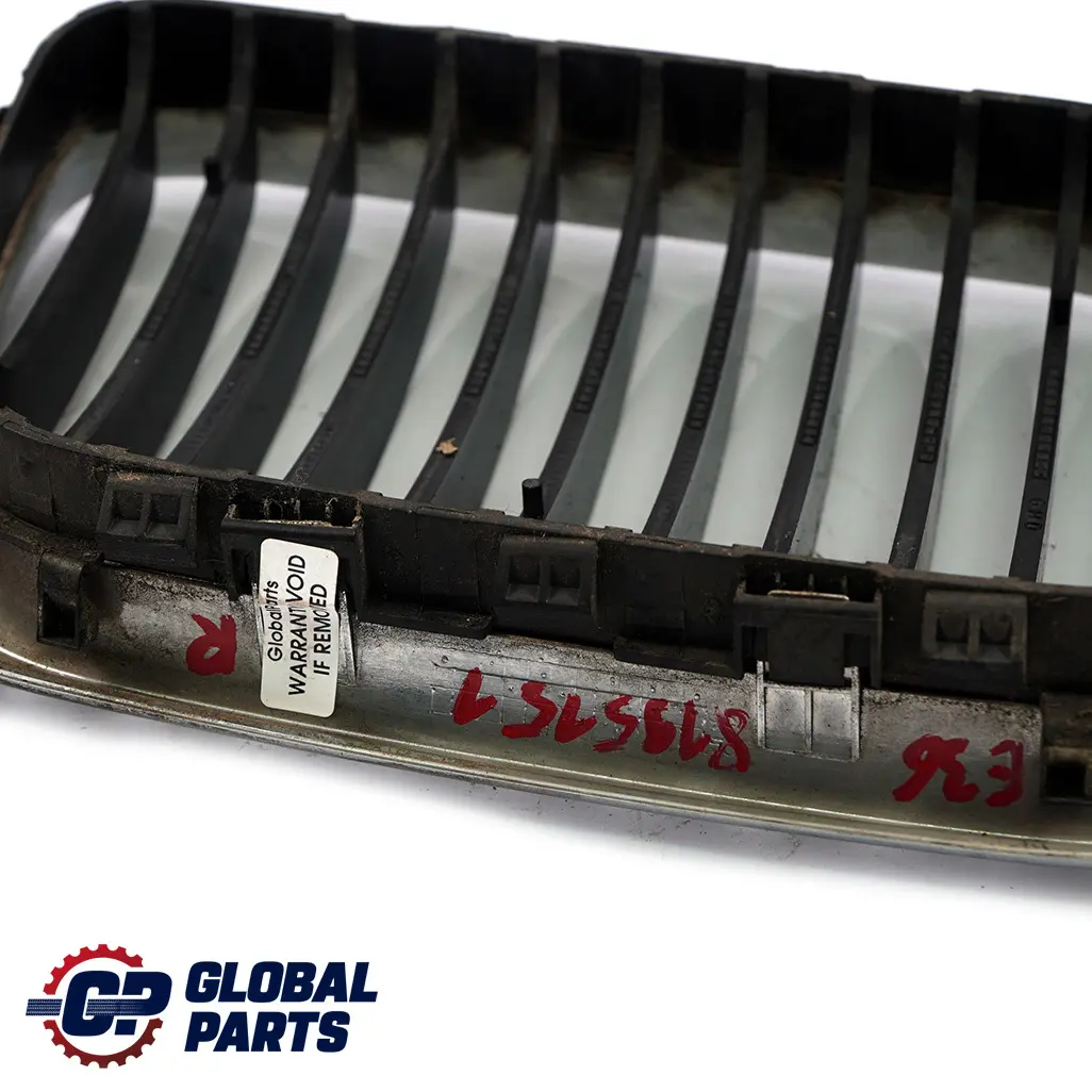 BMW 3 Series 1 E36 Front Bumper Upper Radiator Grille Left N/S Chrome - SKU 8195151-1 - Part number 8195091