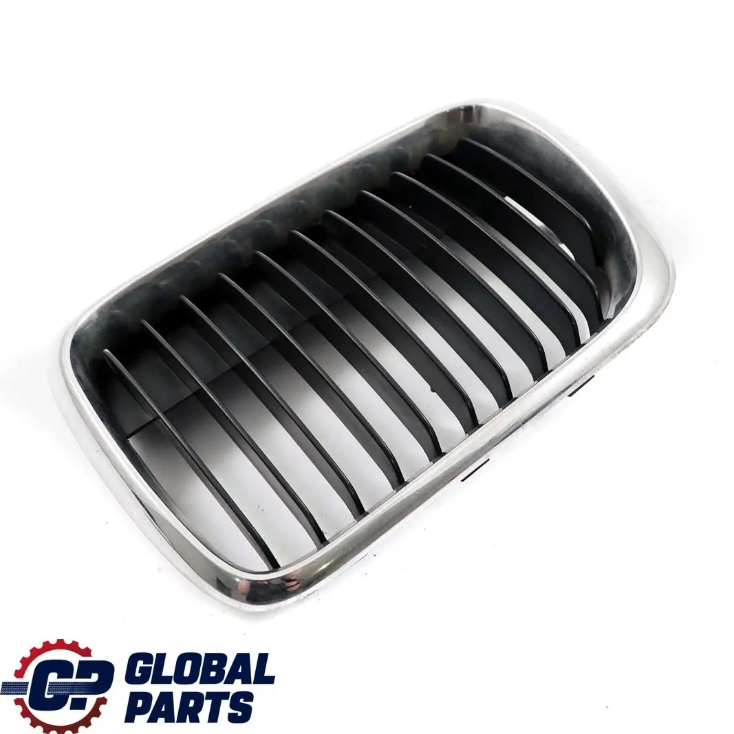 Front Bumper Upper Radiator Grille Left N/S Chrome to BMW E36 with Part number 8195091 BMW E36 Front Bumper Upper Radiator Grille Left N/S Chrome - SKU 8195151 - Part number 8195091