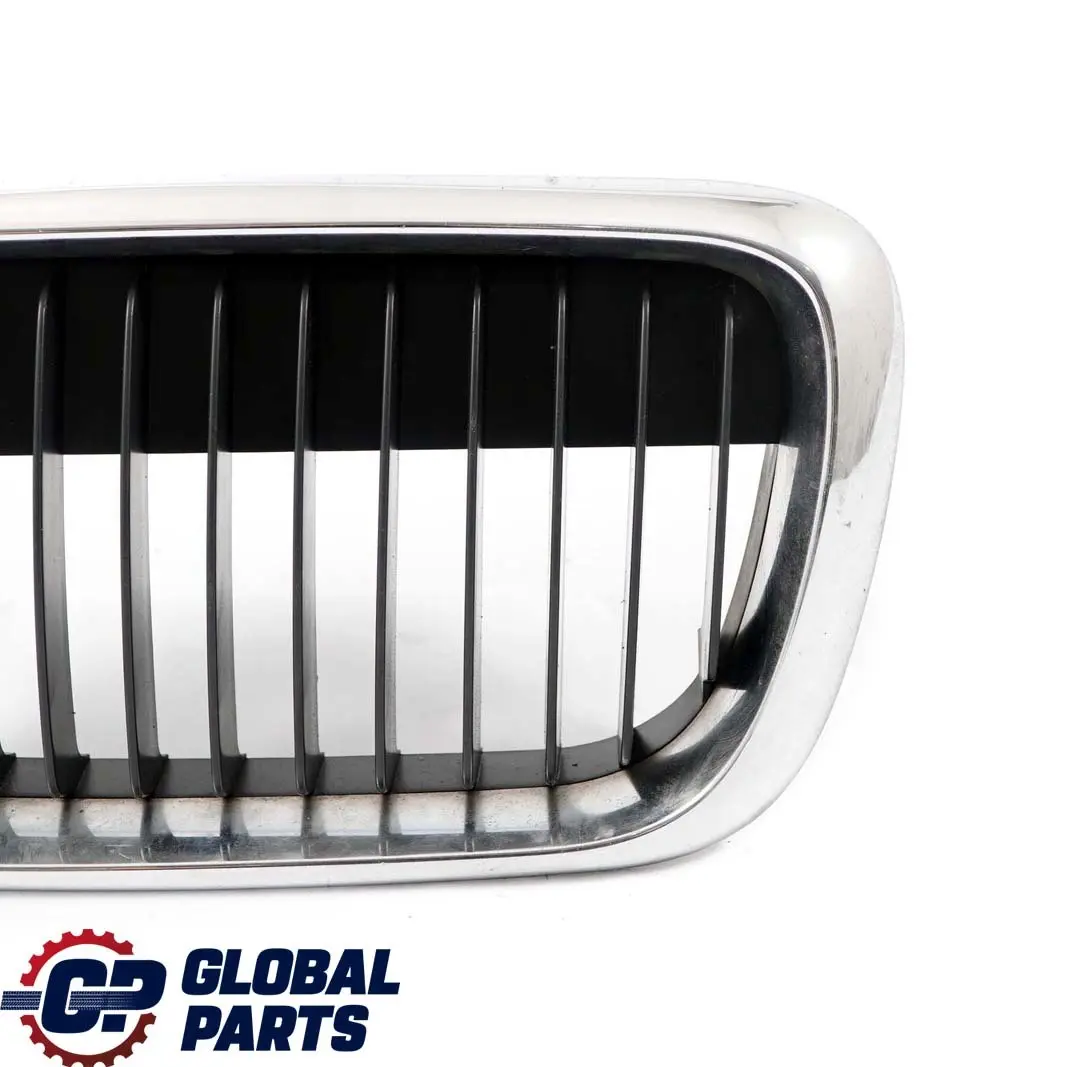 Front Bumper Upper Radiator Grille Left N/S Chrome to BMW E36 with Part number 8195091 BMW E36 Front Bumper Upper Radiator Grille Left N/S Chrome - SKU 8195151 - Part number 8195091