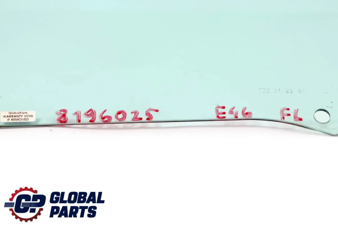 BMW 3 Series E46 Front Left Door Green Side Window AS2 N/S - SKU 8196025 - Part number 8196025