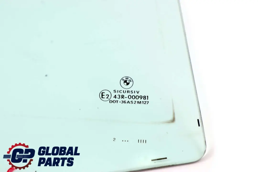 BMW 3 Series E46 Rear Right Door Green Side Window AS2 O/S - SKU 8196028 - Part number 8196028