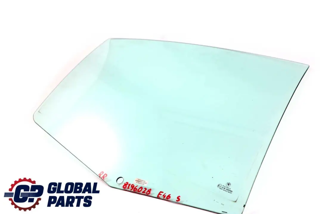 BMW 3 Series E46 Rear Right Door Green Side Window AS2 O/S - SKU 8196028 - Part number 8196028