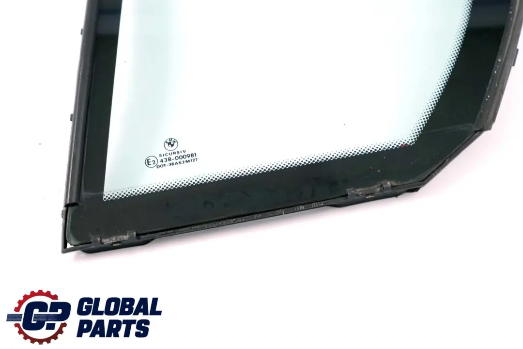 Side Fixed Window Glass Green Door Rear Left to BMW E46 Saloon with Part number 8196029 BMW E46 Saloon Side Fixed Window Glass Green Door Rear Left - SKU 8196029 - Part number 8196029