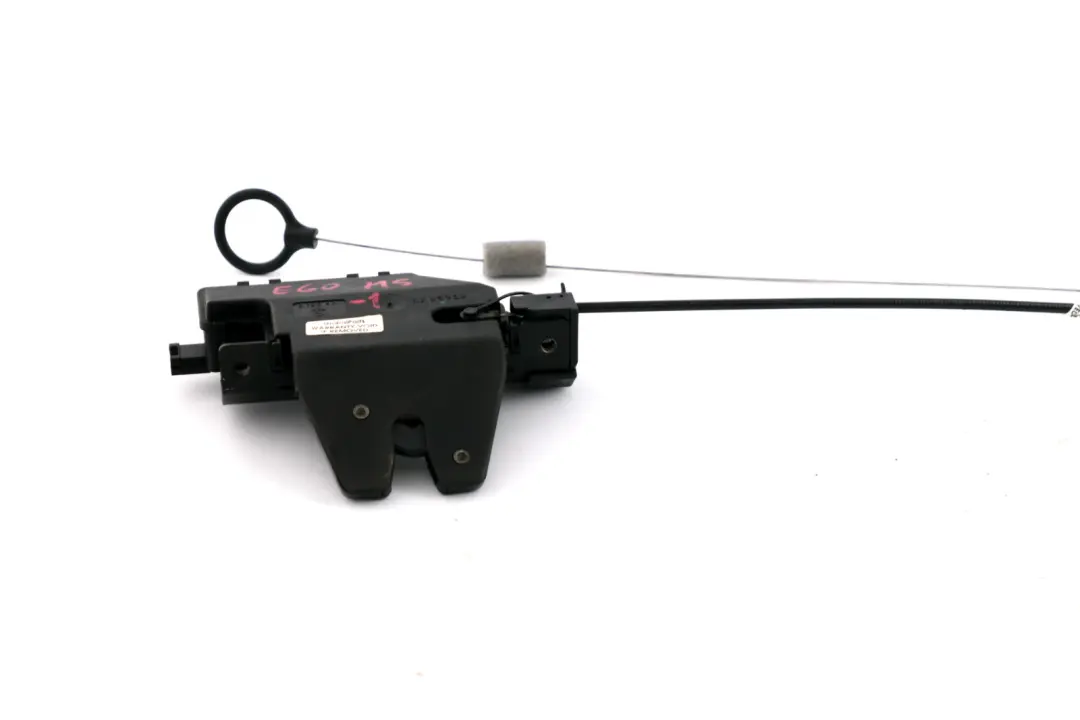 BMW 5 Series E60 M5 Trunk Lid Lock With Bowden Cable 8196401 7906541 - SKU 8196401-1 - Part number 51247840617 51247906541