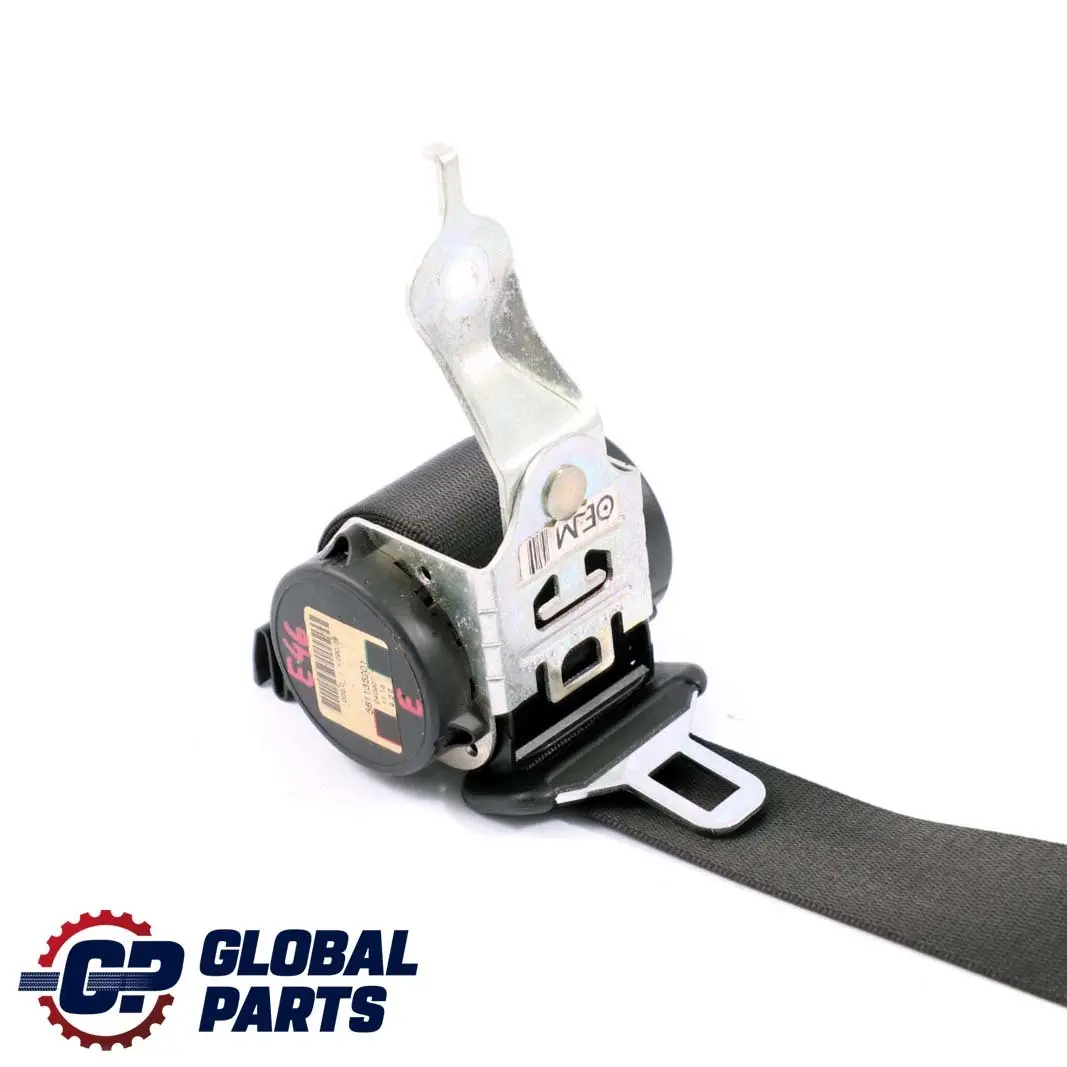 Middle Seat Centre Upper Belt Seatbelt Black to BMW E46 Rear with Part number 8201020 BMW E46 Rear Middle Seat Centre Upper Belt Seatbelt Black - SKU 8201020 - Part number 8201020
