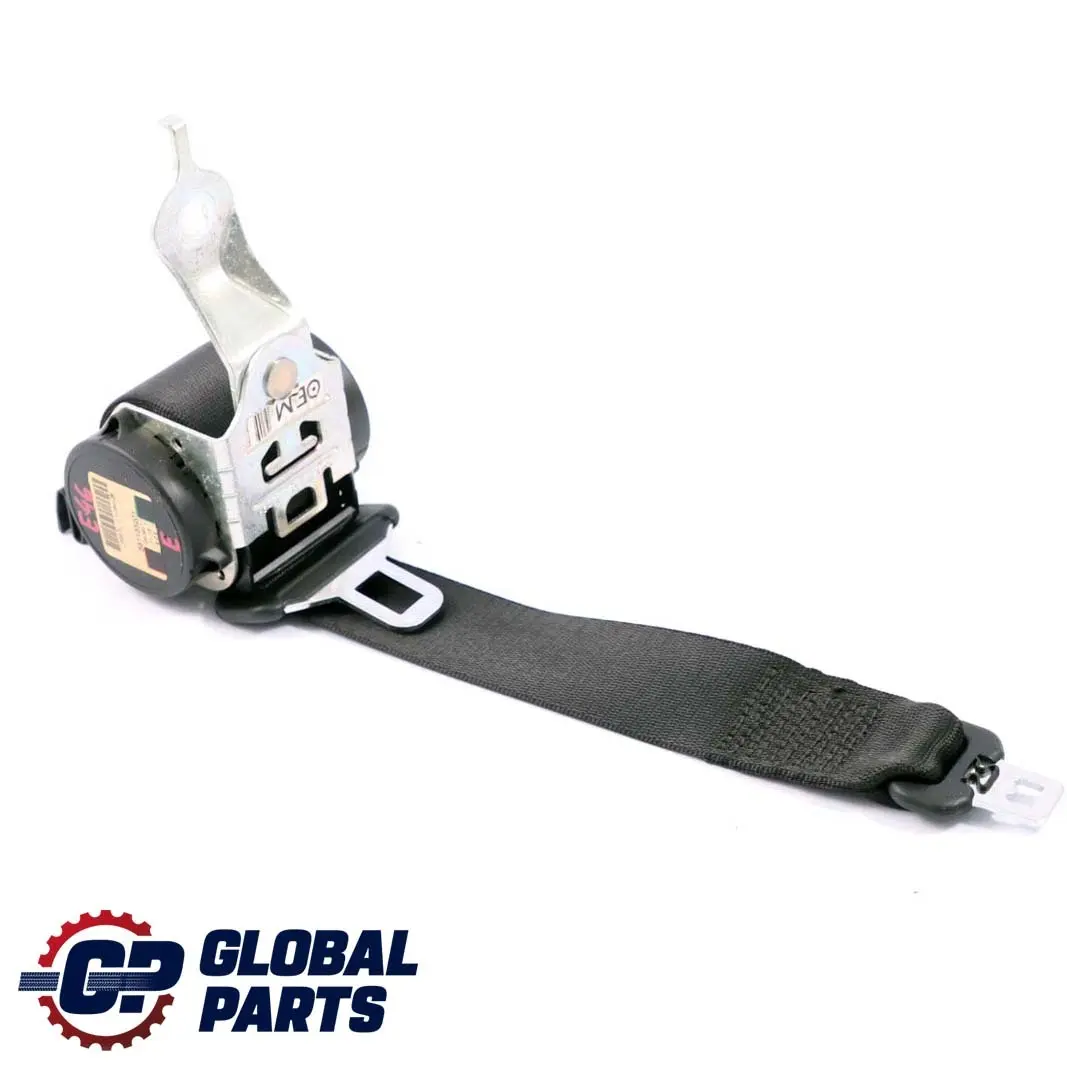 BMW E46 Rear Middle Seat Centre Upper Belt Seatbelt Black - SKU 8201020 - Part number 8201020