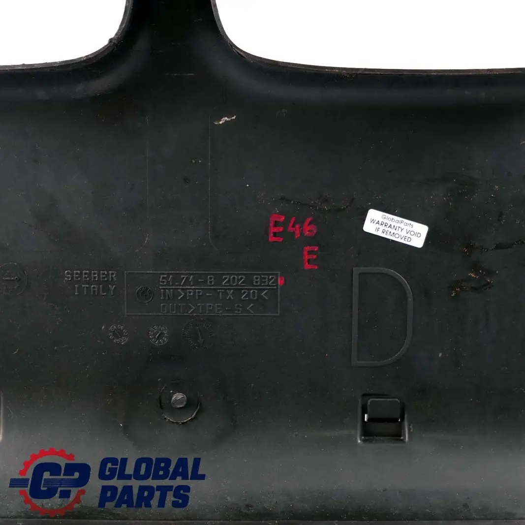 BMW E46 Pas Przód Wzmocnienie Kierownica Powietrza - SKU 8202832 - Numer Części 8202832