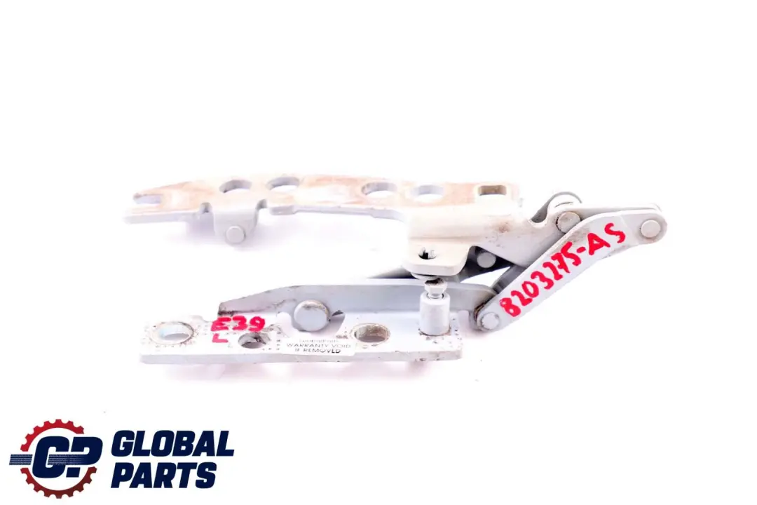 BMW 5 Series E39 Left N/S Engine Hood Hinge Bonnet Arktis Silber Arctic Silver - SKU 8203275-AS - Part number 8203275