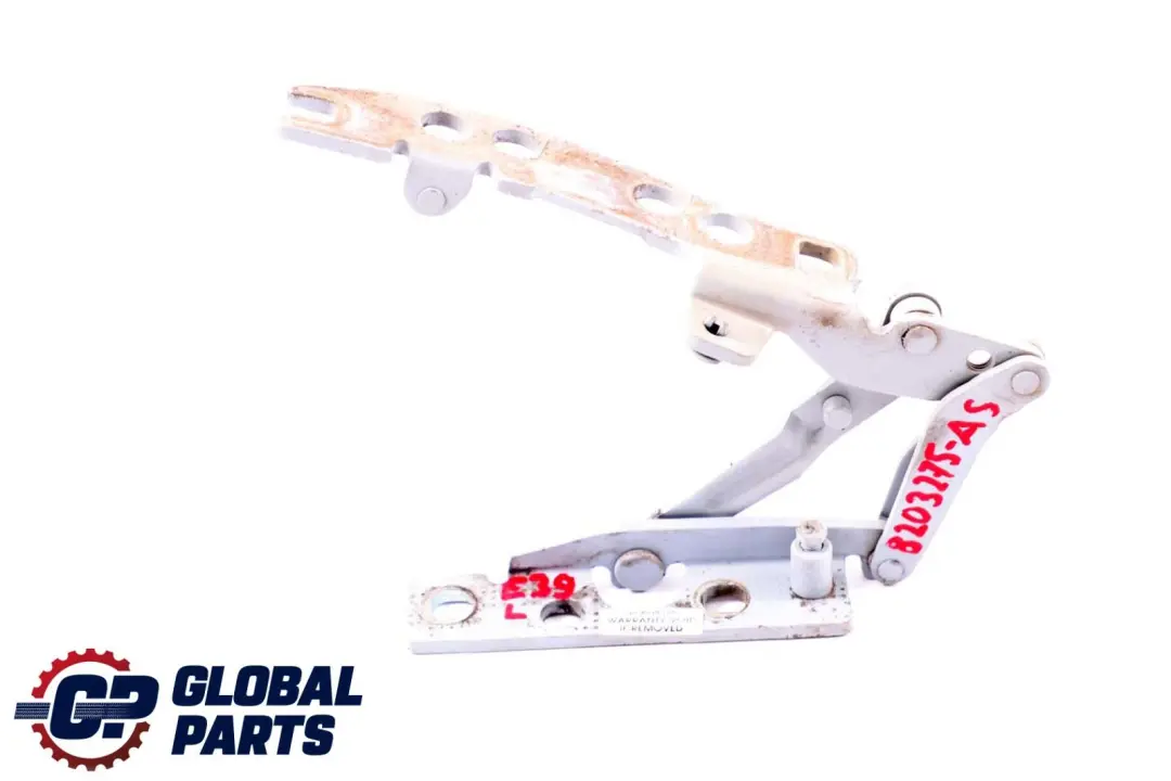 BMW 5 Series E39 Left N/S Engine Hood Hinge Bonnet Arktis Silber Arctic Silver - SKU 8203275-AS - Part number 8203275