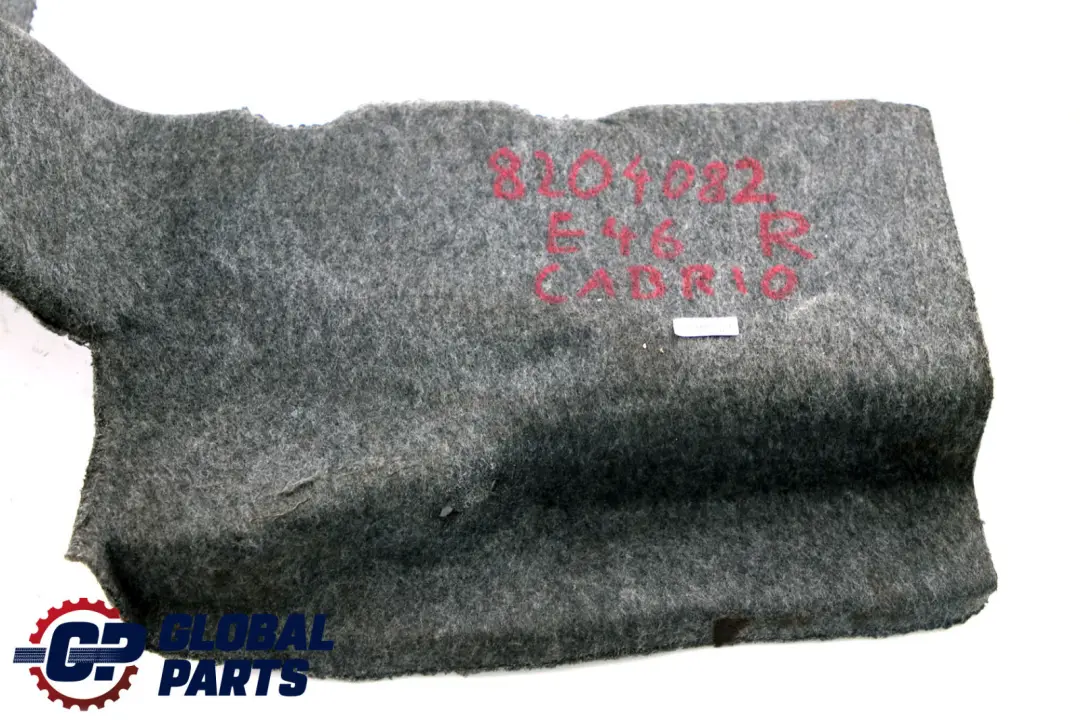 Copertura pannello baule destro bagagli per BMW E46 Cabrio con numero di parte 8204082 BMW E46 Cabrio Copertura pannello baule destro bagagli - SKU 8204082 - Numero di parte 8204082