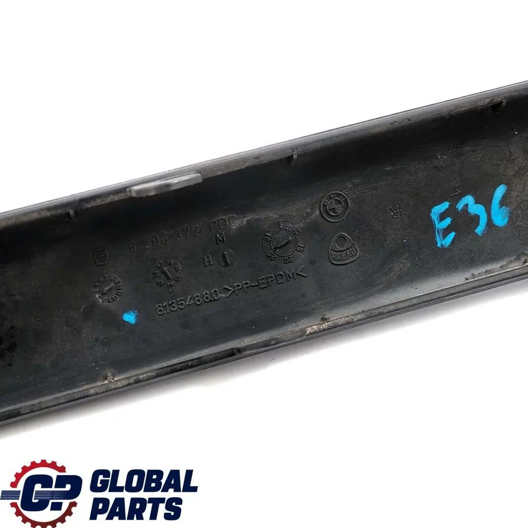 BMW 3 Series E36 Protective Rubber Strip Rear Right O/S Bumper Trim - SKU 8206372 - Part number 8206372