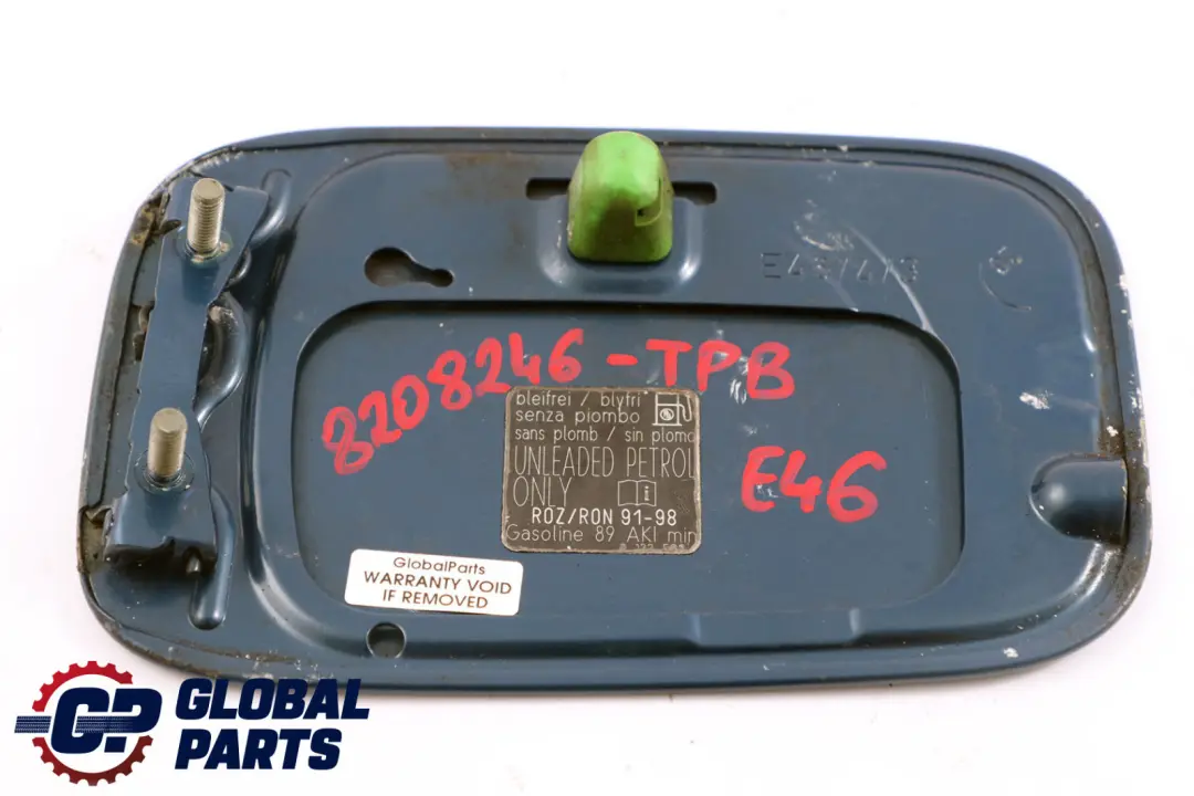 BMW E46 Kombi Klapka Wlewu Paliwa Niebieska Topaz Blue 364 - SKU 8208246-TPB - Numer Części 8208246