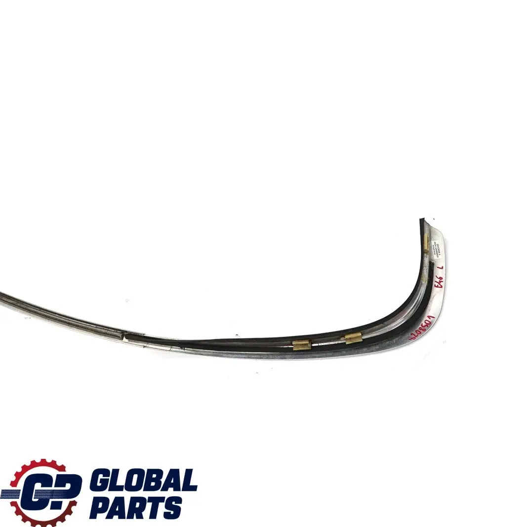 Left Door N/S Roof Moulding Trim Strip Chrome to BMW 3 Series E46 Saloon with Part number 8208501 BMW 3 Series E46 Saloon Left Door N/S Roof Moulding Trim Strip Chrome - SKU 8208501 - Part number 8208501