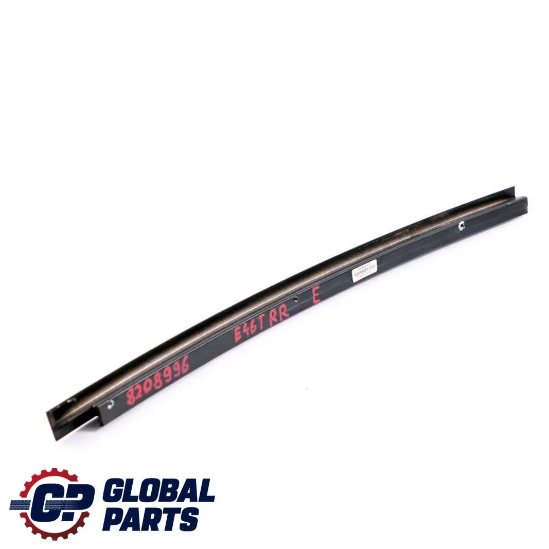BMW 3 Series E46 Window Guide Web Cover Trim Black Rear Right O/S - SKU 8208996 - Part number 8208996
