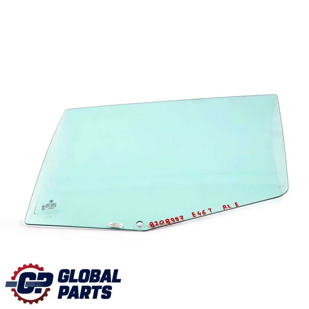 BMW E46 Touring Side Window Glass Green Door Rear Left N/S 8208997