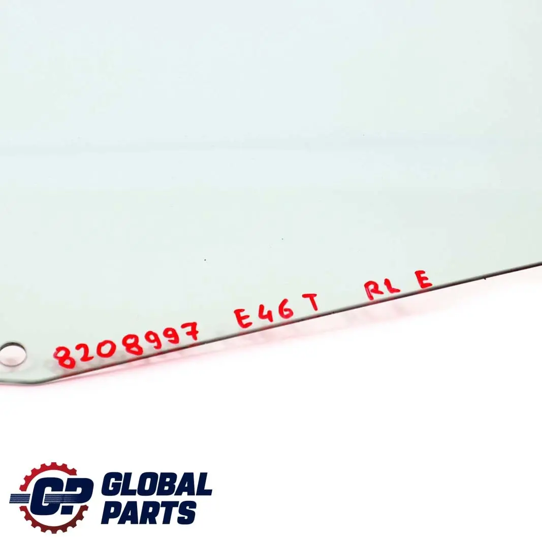BMW E46 Touring Side Window Glass Green Door Rear Left N/S - SKU 8208997 - Part number 8208997