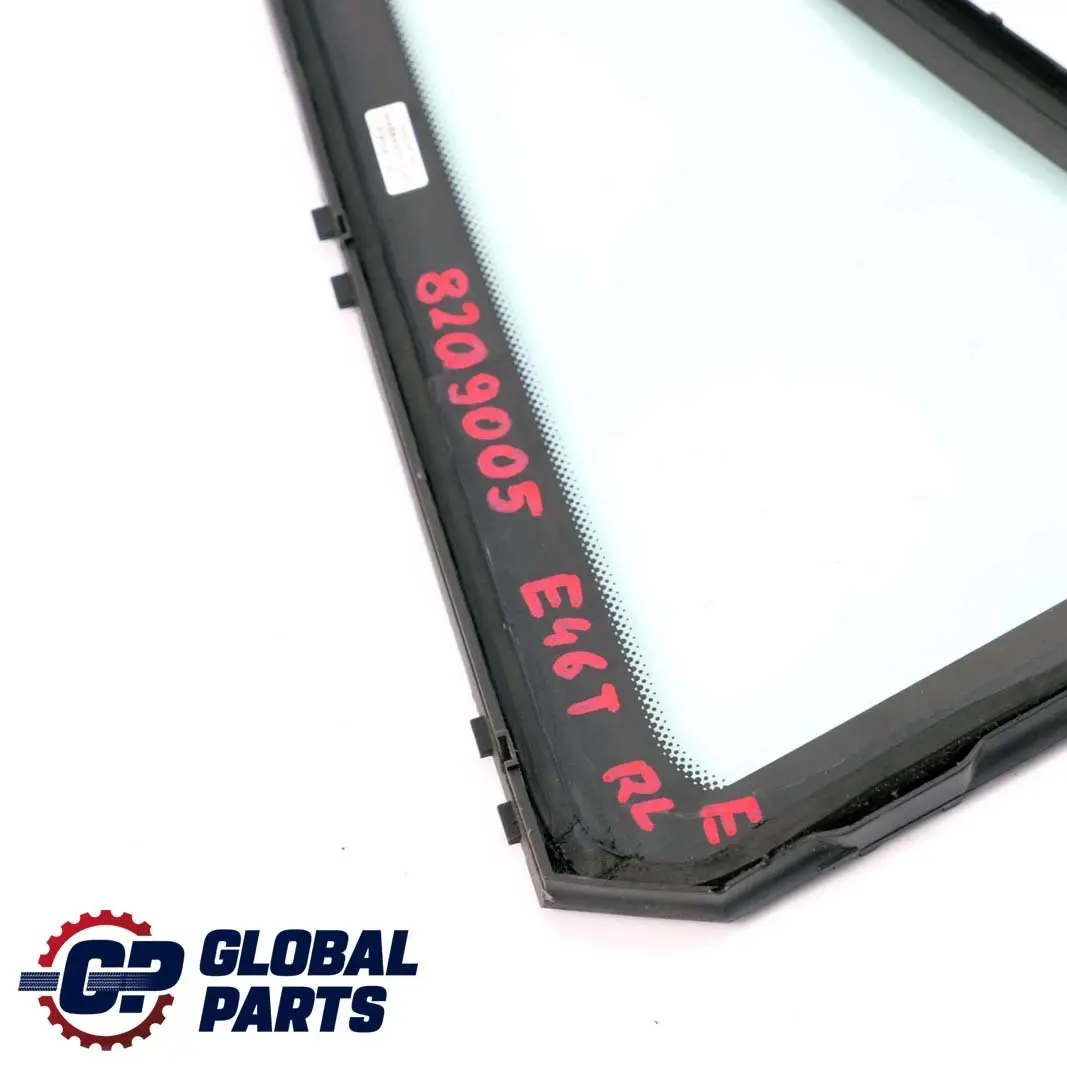 BMW 3 Series E46 Touring Side Fixed Window Glass Green Door Rear Left N/S AS2 - SKU 8209005 - Part number 8209005