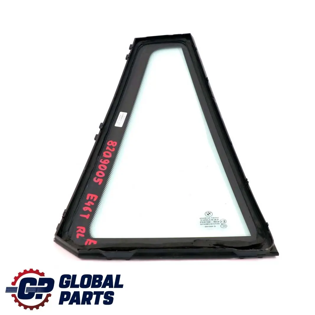 Ventana Lateral Fija Vidrio Verde Puerta Trasera Izquierda AS2 para BMW E46 Touring con número de pieza 8209005 BMW E46 Touring Ventana Lateral Fija Vidrio Verde Puerta Trasera Izquierda AS2 - SKU 8209005 - Número de pieza 8209005