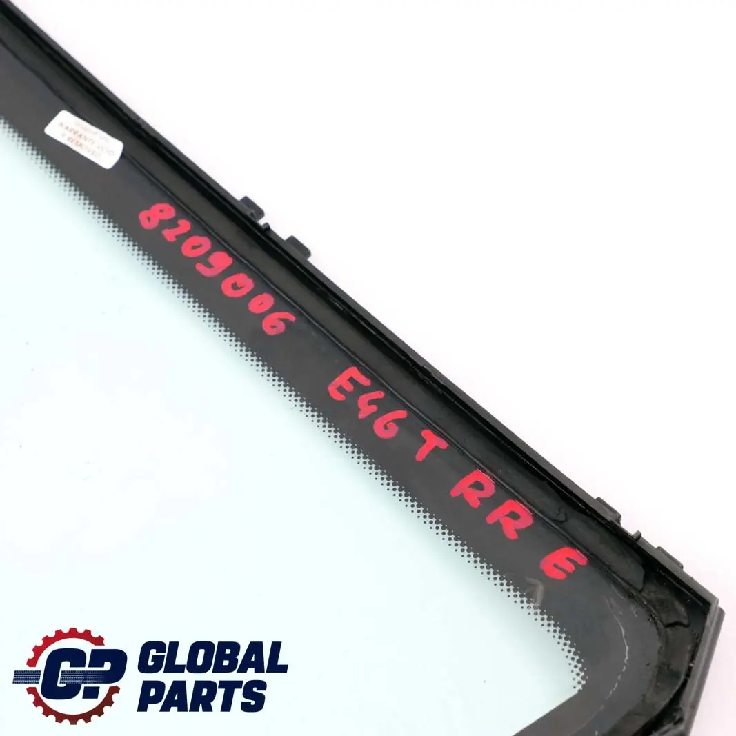 Side Fixed Window Glass Green Door Rear Right O/S AS2 to BMW 3 Series E46 Touring with Part number 8209006 BMW 3 Series E46 Touring Side Fixed Window Glass Green Door Rear Right O/S AS2 - SKU 8209006 - Part number 8209006