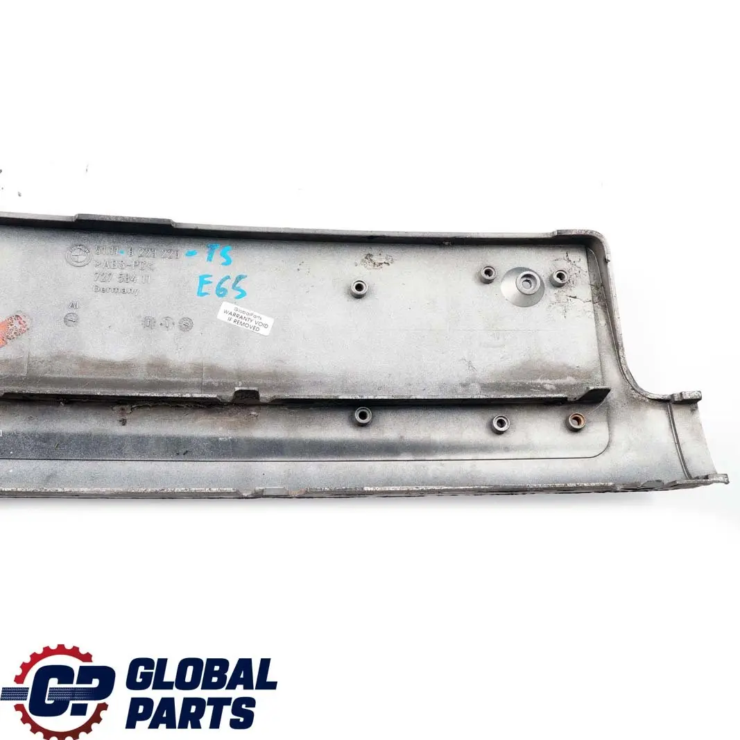 BMW E65 E66 Paraurti Anteriore Porta Targa Titan Silver - 354 8223229 - SKU 8223229-TS - Numero di parte 7043454