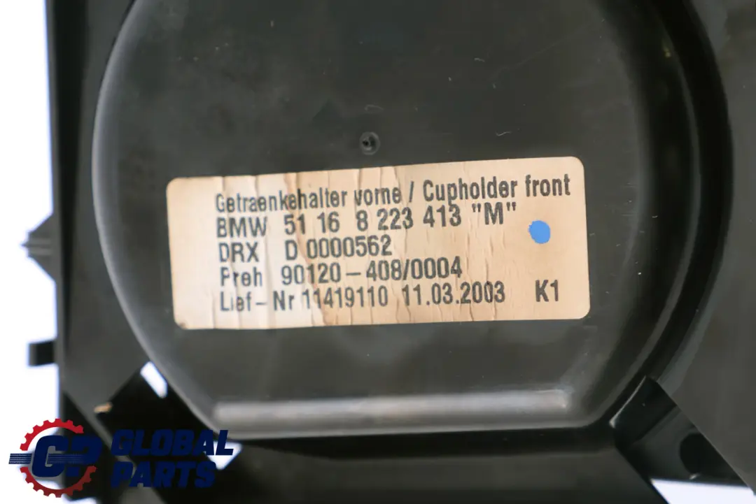 BMW 7 Series E65 E66 E67 Centre Console Cup Holder Flanellgrau - SKU 8223413 - Part number 8223413