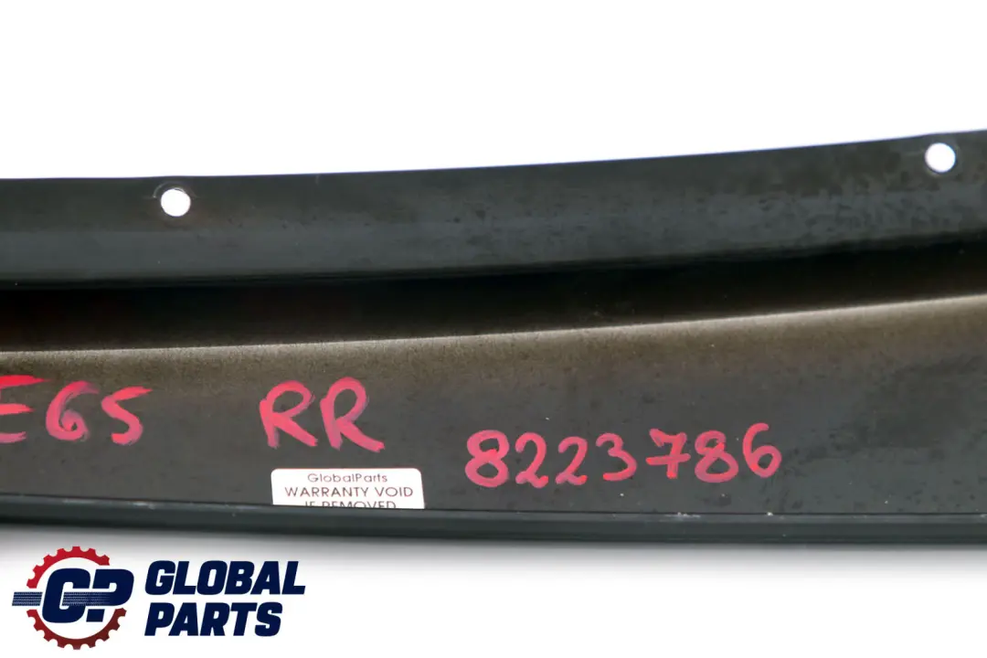 Finisher Window Frame B-Pillar Door Rear Right O/S Black to BMW 7 Series E65 with Part number 8223786 BMW 7 Series E65 Finisher Window Frame B-Pillar Door Rear Right O/S Black - SKU 8223786 - Part number 8223786