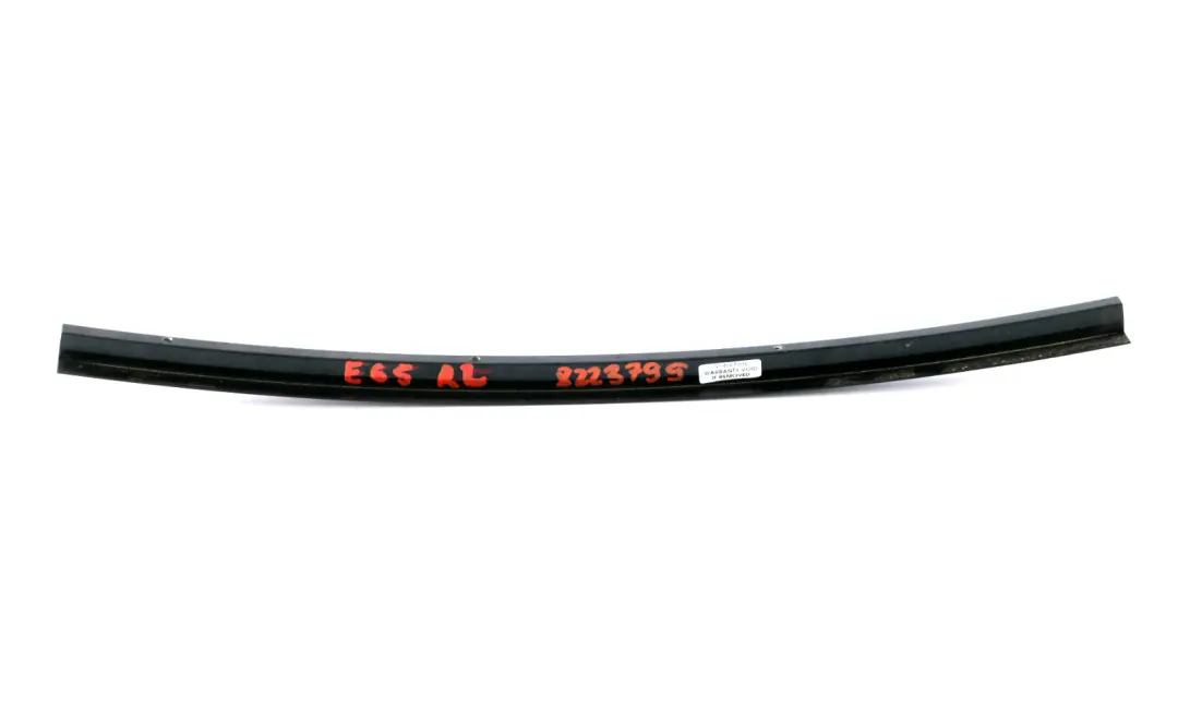 BMW 7 Series E65 E66 Rear Left N/S Window Guide Web Cover Trim Black - SKU 8223799 - Part number 8223799