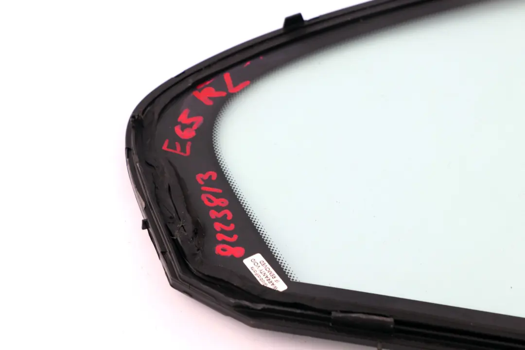 BMW E65 E66 Cristal Ventana Lateral Verde Trasera Izquierda AS2 - SKU 8223813 - Número de pieza 8223813
