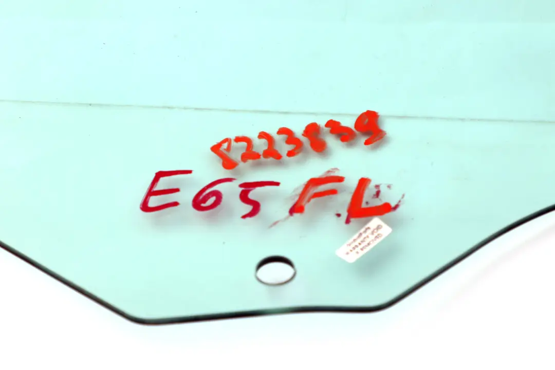 Front Left Door N/S Side Window Glass Green AS2 to BMW 7 Series E65 E66 with Part number 8223839 BMW 7 Series E65 E66 Front Left Door N/S Side Window Glass Green AS2 - SKU 8223839 - Part number 8223839