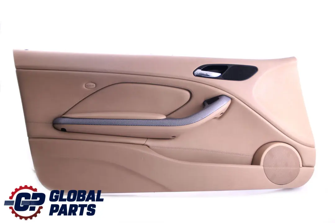 BMW 3 E46 Coupe Convertible Front Left N/S Trim Panel Door Card Leather Beige - SKU 8224081 - Part number 8224081