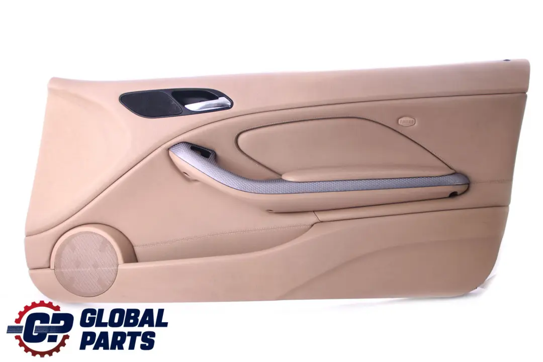 Front Right O/S Trim Panel Door Card Leather Beige to BMW 3 E46 Coupe Convertible with Part number 8224082 BMW 3 E46 Coupe Convertible Front Right O/S Trim Panel Door Card Leather Beige - SKU 8224082 - Part number 8224082