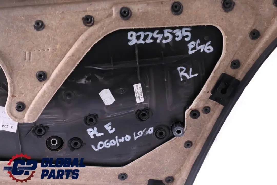 BMW E46 Berlina Posteriore Sinistro Porta Pannello Pelle Montana Nero - SKU 8224535 - Numero di parte 8224535