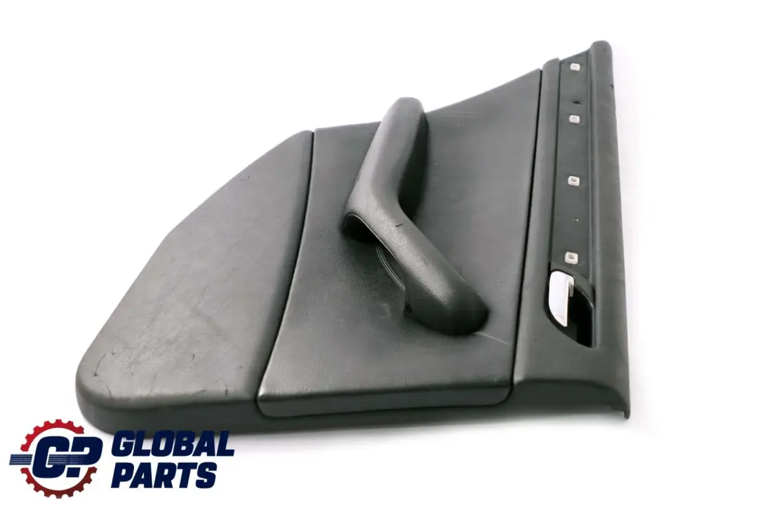 Left N/S Trim Panel Door Card Leather Montana Black to BMW 3 E46 Saloon Rear with Part number 8224535 BMW 3 E46 Saloon Rear Left N/S Trim Panel Door Card Leather Montana Black - SKU 8224535 - Part number 8224535