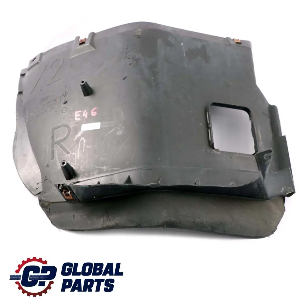 Front Right O/S Wheel Arch Covering to BMW 3 Series E46 Coupe Cabrio with Part number 8224986 BMW 3 Series E46 Coupe Cabrio Front Right O/S Wheel Arch Covering - SKU 8224986 - Part number 8224986